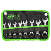 Kratki kombinirani ključi Stubby 10 - 19 mm - 8 kosov JBM