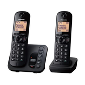 Panasonic KX-TGC222 DECT telefon Identifikacija poziva Crno