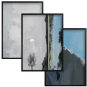 shumee Komplet stenskih plakatov Stenske slike za dnevno sobo Set 30x40 Abstrakt