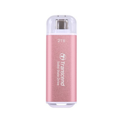 TRANSCEND ESD300P 2TB, zunanji SSD, USB 10Gb/s, tip C, 1050MB/R, 950MB/W, roza
