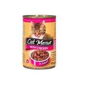 CAT MENU Vlažna hrana za macke u konzervi sa ukusom piletine, 415g