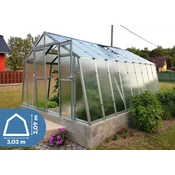 LIMES rastlinjak GLAS PLUS - steklo 4mm - širina 3,03m - več dolžin + žleb + dostava - TUDI NA OBROKE PRI NAS!LEANPAY, 1STAVNO-NLB Buy&go