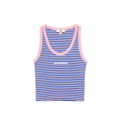 Pull&Bear Top PACIFIC modra / roza / bela