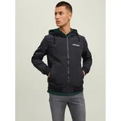 JACK & JONES Prehodna jakna JJERush  črna / bela