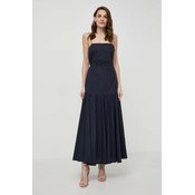 Pamucna haljina Ivy Oak boja: tamno plava, maxi, širi se prema dolje, IO117615