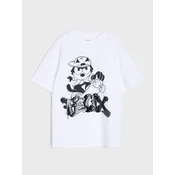 Sinsay - Pamucna oversize majica s printom Felix the Cat - belo