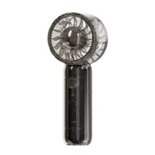INF Prosojen ročni ventilator Turbo Blade — 3 hitrosti, USB-C, 1200AH Black, (5000286510)