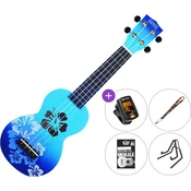 Mahalo Hibiscus SET 2 Hibiscus Blue Burst Soprano ukulele