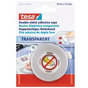 Tesa dvostranski samolepilni trak za pisarniško in šolsko uporabo, prozoren, 10 m x 12 mm
