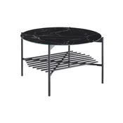 Livetastic Klubska Miza Marble, Črna, O 84cm