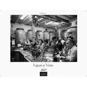 Tapas y Vino Kalender 2027 - Wandkalender | Fotokalender Spanien 42x55 cm- Fotokunstkalender schwarz-weiss mit Motiven aus Spani