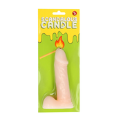 Scandalous - svíčka - penis s varlaty - přírodní (133g)