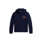 Otroški pulover Polo Ralph Lauren mornarsko modra barva, s kapuco, 323A95741001