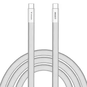 Kabel Verbatim Sync & Charge SoftTouch USB-C na USB-C - 100 W, 1,2 m, bel (30277)