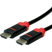 ROLINE Roline HDMI priključni kabel HDMI-A vtič\, HDMI-A vtič 1.50 m črna 11.04.5941 #####10K UHD\, #####8K UHD\, dvojno oklopljen HDMI kabel, (20419090)