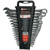 FORCEKRAFT Set ploskih vtičnikov, 16 kosov (6-19, 22, 24 mm) v plastičnem nosilcu