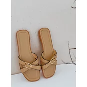 Klapki damskie khaki Dstreet