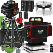 shumee Hilda 4D 360-stopinjski laserski nivelir, križni laser, stativ, 160 cm