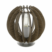 EGLO 95793 | Cossano Eglo stolna svjetiljka 18,5cm sa prekidacem na kablu 1x E14 poniklano mat, tamno smede