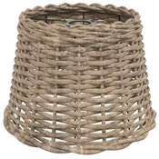 Vidaxl Senčilo za stropno svetilko rjavo O30x20 cm pleteno