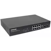 Intellinet 561167 mrežni prekidač Upravljano Gigabit Ethernet (10/100/1000) Podrška za napajanje putem Etherneta (PoE) Crno