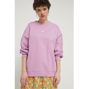 Bombažen pulover Vans vijolična barva