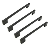 BB 4 x Ročaj za pohištvo črne barve 160 mm kovinski