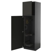 METOD Visoki element-ostava, Crnosiva/Nickebo boja antracita, mat, 60x60x200 cm