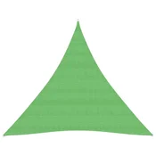 Vidaxl Senčno jadro 160 g/m2 svetlo zeleno 4x4x4 m HDPE
