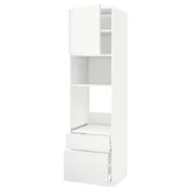 METOD/MAXIMERA Visoka omara za vgrad gspd aparate, bela/Voxtorp mat bela, 60x60x220 cm