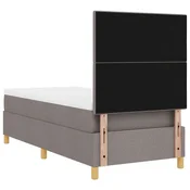 Vidaxl Postelja z vzmetnico z vzmetnico Taupe 80 x 200 cm blago