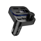 Borofone BC61 Ocean FM Bluetooth oddajnik MP3, 2x USB + USB-C PD 45W, črn
