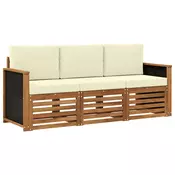 Setovi sofa s jastukom 3 pcs Cvrsto drvo akacije