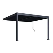 Bioklimatska pergola INTRO DUO 4x4 m, aluminij – pritrditev na steno