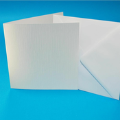 Rayher. Kuverte+Vizitke, Set 50, 15,24x15,24 cm, Bele barve struktura platna