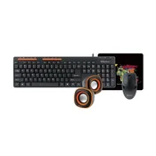 MEETION C105 Set 4U1: ŽICNA TASTATURA, MIŠ, PODLOGA, ZVUCNICI