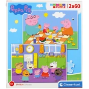 Clementoni Pujsa Peppa sestavljanka/puzzle 2 x 60 kosov