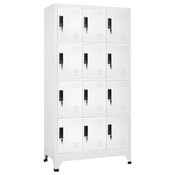 vidaXL Omara s ključavnico bela 90x45x180 cm jeklo