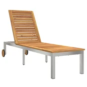 Ležaljka Prirodna nafta 205 x 53 x 100 cm Cvrsto drvo akacije