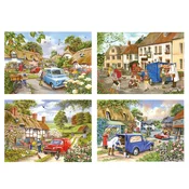 The House of Puzzles - Puzzle 4x500 Življenje v vasi - 500 kosov