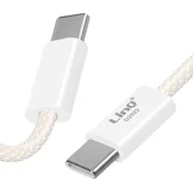LINQ LinQ, Kabel za polnjenje in sinhronizacijo iz USB-C v USB-C 60W 2 metra, Bela, (5000220195)