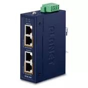 PLANET Industrial 2-port 10/100/1000T Gigabit Ethernet (10/100/1000) Power over Ethernet (PoE) Blue