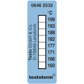 TESTO testoterm temperaturni trakovi 50 x 18 mm 161/169/172/177/184/189/197/204 °C