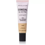 Makeup Revolution Conceal & Define Mattifying Foundation Color F7.2NW 23 ml