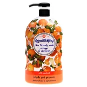 Gel za prhanje in šampon 2v1 pomaranča in cimet Naturaphy 1000ml 30035