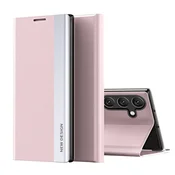 slomart Ohišje Sleep Case Pro za Samsung Galaxy S25+ s pokrovom in stojalom - roza