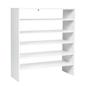 Costway Zložljiv večoblikovni regal za čevlje 3 kosi 79 cm bel