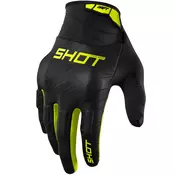 Motokros rukavice Shot Drift Onyx fluo žute