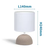 Aigostar - Stona lampa 1xE14/40W/230V braon/bela