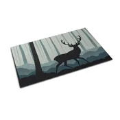 tulup.si Predpražnik za vrata Gozdni motiv 60x40 cm